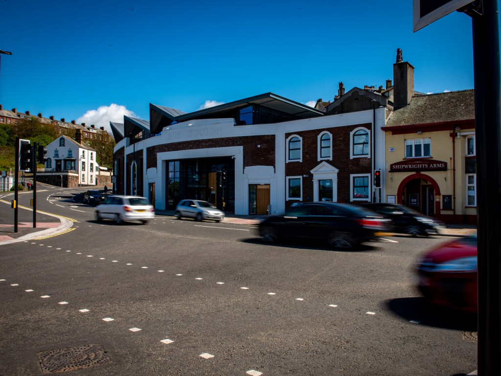 A picture of the newly renovated former bus station in Whitehaven, which is becoming a new business incubation centre. 